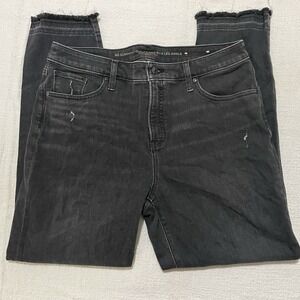 Chicos So Slimming Girlfriend Ankle Slim‎ Leg Jeans Size 2 US 12 Black pants
